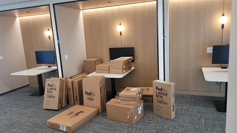 Commercial office AV and IT equipment deployment